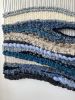 Large Handwoven Wall Tapestry "Breath of the Ocean" | Wall Sculpture in Wall Hangings by Tissage Sauvage. Item composed of wood and cotton in boho or contemporary style