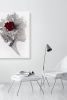 Saffron - Crimson Flower | Watercolor Painting in Paintings by Bridget Davies Art. Item composed of fabric and paper in boho or contemporary style
