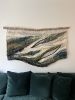Woven Wall Tapestry "Sea Cliffs" | Wall Sculpture in Wall Hangings by Tissage Sauvage. Item made of wood & cotton compatible with boho and coastal style