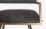 Ika Brass Plated Dining Chair | Chairs by LAGU. Item composed of fabric and metal in minimalism or modern style