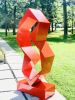 Fortuna II Modern Tall Outdoor/Indoor Abstract Sculpture | Sculptures by VK Sculptures. Item made of metal compatible with mid century modern and contemporary style