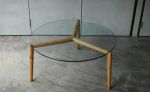 Inflexion Oak | Coffee Table in Tables by Lex Stobie. Item made of oak wood with glass