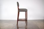 Modern Bar Stool in Argentine Exotic Wood and Fabric from Co | Chairs by Costantini Design. Item composed of wood and fabric in contemporary or modern style