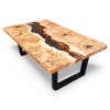 Clear Epoxy Coffee Table | Tables by Ironscustomwood. Item composed of wood and synthetic