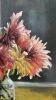 'Blushing Mums' Original Oil Painting | Oil And Acrylic Painting in Paintings by Jenny Stewart's Fine Art. Item made of canvas compatible with mid century modern and contemporary style