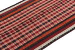 Vintage Persian Kilim in Red with Plaid Multicolor Stripes | Area Rug in Rugs by Rug and Kilim