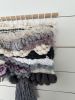 Neutral Textural Fiber Art Wall Hanging in Ivory and Gray | | Tapestry in Wall Hangings by Fiber Art by Melanie. Item composed of wood and cotton in minimalism or contemporary style