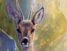 The Roebucks Realm is a large woodland themed oil painting | Oil And Acrylic Painting in Paintings by Gill Bustamante. Item composed of canvas compatible with minimalism and contemporary style