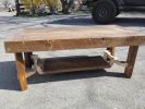Authentic 19th century mill scarred coffee table | Tables by FrostCanyon Designs/Bo Sanders/the shop