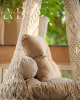 Macrame hanging swing chair | Chairs by Alaaya Decor. Item composed of cotton and metal