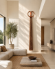 Jute & Copper Wall Sculpture | Wall Hangings by Olivia Fiber Art. Item made of cotton with copper works with minimalism & contemporary style