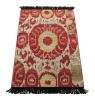 Rug & Kilim’s Ikats Rug with Red and Gold Geometric Patterns | Area Rug in Rugs by Rug and Kilim