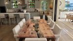 Live Edge Dining Table, Maple Burl Glass River Table 44x94 | Tables by Lumberlust Designs. Item made of maple wood & steel compatible with eclectic & maximalism and coastal style