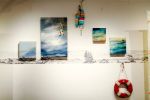 Leap of Faith Museum Installation | Oil And Acrylic Painting in Paintings by Andrea Borsuk | Nevada Museum of Art in Reno. Item made of canvas & synthetic
