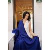 Cobalt Blue Herringbone Plush Soft Merino Handwoven Throw | Linens & Bedding by Studio Variously. Item in contemporary style