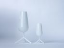 Milky White TRIPOD Glass Vase Set | Vases & Vessels by Maarten Baptist. Item made of glass works with contemporary & modern style