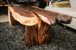 Waterfall Acacia Live Edge Coffee Table 27x63x18.5" | Tables by Lumberlust Designs | Woods & Whites in Phoenix. Item composed of wood compatible with eclectic & maximalism and rustic style