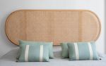 Natur Round Wood & Rattan Headboard | Beds & Accessories by LAGU. Item made of oak wood works with boho & modern style