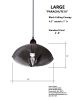 Pendant Light, Parachute III, LARGE, 24"wx12"h, | Pendants by Anne Lindsay Studio. Item made of steel works with contemporary & industrial style