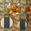 Block Print Table Napkins Flower Field | Set of 4 | Linens & Bedding by ichcha. Item composed of cotton compatible with boho and minimalism style