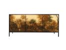 Landscape Cabinet by Morgan Clayhall Mix Media Artwork Doors | Storage by Morgan Clayhall. Item made of walnut with steel works with contemporary & country & farmhouse style