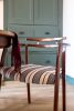 Aura Handwoven Stripe Fabric (Navy/Burg) | Curtain in Curtains & Drapes by Routes Interiors. Item composed of cotton compatible with boho and contemporary style