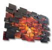 "Dusk" Glass and Metal Wall Art Sculpture | Wall Sculpture in Wall Hangings by Karo Studios. Item made of metal & glass