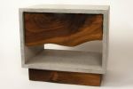 The base | Nightstand in Storage by Curly Woods. Item composed of oak wood and concrete in industrial style