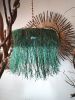 Boho Pendant Light, Raffia Fringe Chandelier | Chandeliers by Magdyss Boutique | Yacht Club București in București. Item works with boho & contemporary style