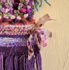 Phlox Flowers | Tapestry in Wall Hangings by PEGGY OBERLIN/Bohograndmapeg/Story Tale Weaving. Item composed of birch wood and cotton in boho or contemporary style