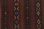 Vintage Persian Soumak Kilim, Vibrant Jewel Tone Geometric | Area Rug in Rugs by Rug and Kilim
