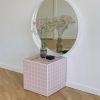 Cube Table, Matt Light Pink | Coffee Table in Tables by IKON KØBENHAVN. Item composed of ceramic