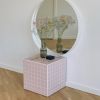Cube Table, Matt Light Pink | Coffee Table in Tables by IKON KØBENHAVN. Item composed of ceramic in minimalism or modern style
