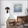 Sea Of Words II, 2021 | Oil And Acrylic Painting in Paintings by Renee Bott. Item made of paper works with contemporary & coastal style