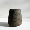 Large Pear Shaped Vase in Earthen Brown Concrete | Vases & Vessels by Carolyn Powers Designs. Item made of concrete with glass works with minimalism & contemporary style