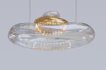 Pebble Sand Chandelier by GaeaCraft | Chandeliers by Gaea Craft. Item composed of bronze and glass in modern style