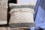 Grace Artisanal Weave Handloom Cushion Cover_ Handcrafted | Pillows by Humanity Centred Designs. Item made of cotton works with boho & minimalism style