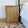 CPAP Nightstand 21st Century White Oak set of 2 | Storage by Walker Design Studios. Item made of wood compatible with minimalism and modern style