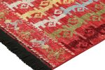 Rug & Kilim’s Tribal Rug in Red with Primitivist Geometric | Area Rug in Rugs by Rug and Kilim