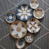 African Wall Plates Decoration Set of 8 | Decorative Plate in Decorative Objects by Sarmal Design. Item composed of bamboo and cotton in boho or mid century modern style