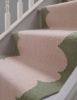 Handwoven Woolen Green & Pink Runner Rug | Rugs by Evergreen Carpets. Item made of wool works with boho & minimalism style