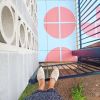 Grapefruit Pool Patio | Murals by Lacey Longino | Skylark in Atlanta. Item made of synthetic