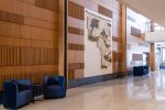 Large Topographical Fiber Art Tapestry, "Community for Life" | Wall Hangings by Rebecca Whitaker Art. Item composed of cotton and leather in boho or minimalism style