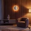 Sangam Sculptural Clay Wall Sconce | Two-Piece Confluence Li | Sconces by Naaya Studio. Item made of stoneware compatible with minimalism and contemporary style