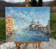 "Venice. City of Romance" original palette knife oil | Oil And Acrylic Painting in Paintings by OXYPOINT. Item composed of wood & canvas compatible with contemporary and modern style