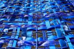 "Blue Weaving" | Macrame Wall Hanging in Wall Hangings by ANTLRE - Hannah Sitzer | Google RWC SEA6 in Redwood City. Item made of fabric with fiber