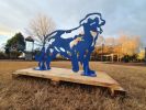Guard Dog Bike Rack by Joe Norman. NSG | Public Sculptures by JK Designs and the National Sculptors' Guild | Sloan Street Park in Roswell