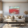 Cerise Harbor | Oil And Acrylic Painting in Paintings by Victoria Primicias. Item composed of wood and canvas in minimalism or contemporary style