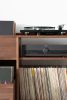 FUSE – record storage: crafted walnut cabinet for turntables | Sideboard in Storage by Mo Woodwork | Stalowa Wola in Stalowa Wola. Item made of walnut compatible with minimalism and mid century modern style