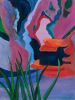 Abstract trio | Oil And Acrylic Painting in Paintings by Claudia E. Kazachinsky. Item composed of canvas and synthetic